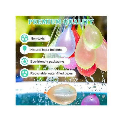 555 Pcs Bombe a Eau Ballon, bombes à eau, Ballons D'eau avec 4 raccords de robinet, Ballons d'eau Color Bombes Fermeture Automatique, pour plages, Pour Les Pool Parties Estivales en Plein Ai