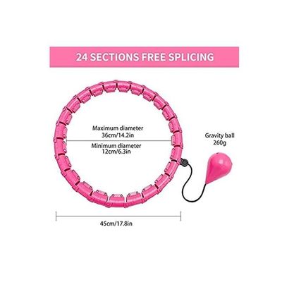 Cerceau Hula Hoop Intelligent LEAFIA - 24 Sections Réglables Avec Picots Massage - Pour Fitness Et Minceur