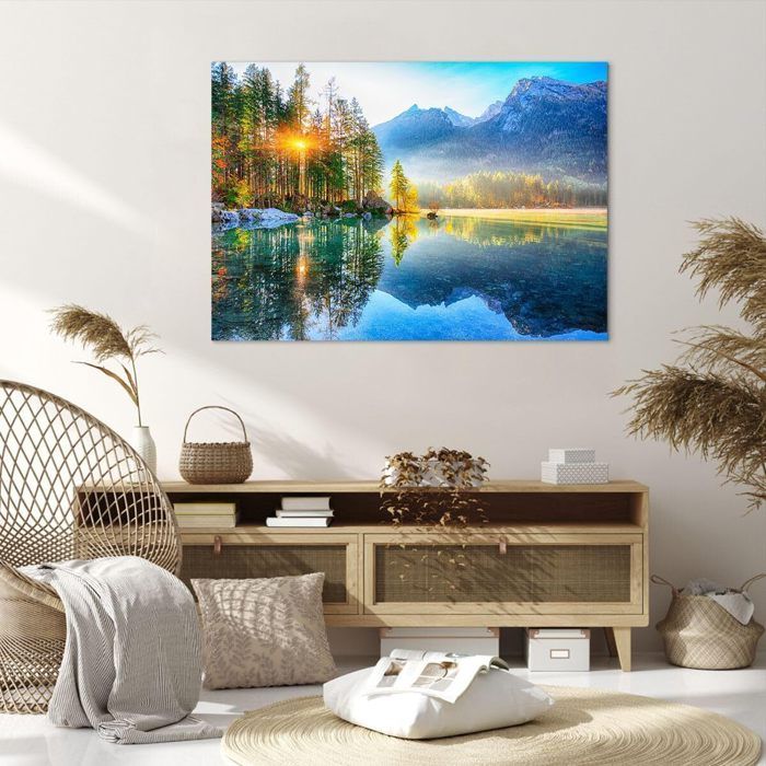 Impression Sur Verre ARTTOR 50x70cm Tableau Moderne Montagnes Esprit Tête Design