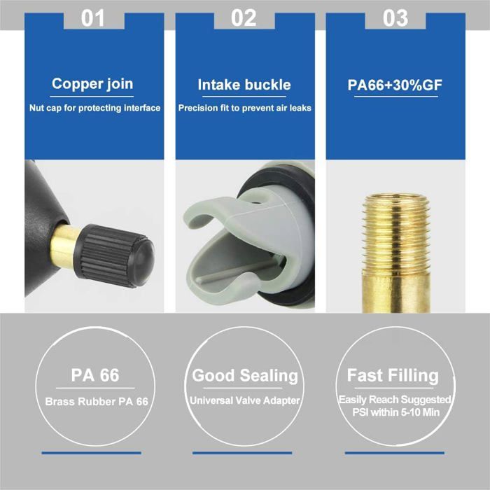 Adaptateur De Valve Pour Gonfleur électrique – Compatible SUP Kayak Bateau Matelas, étanche Et Compact