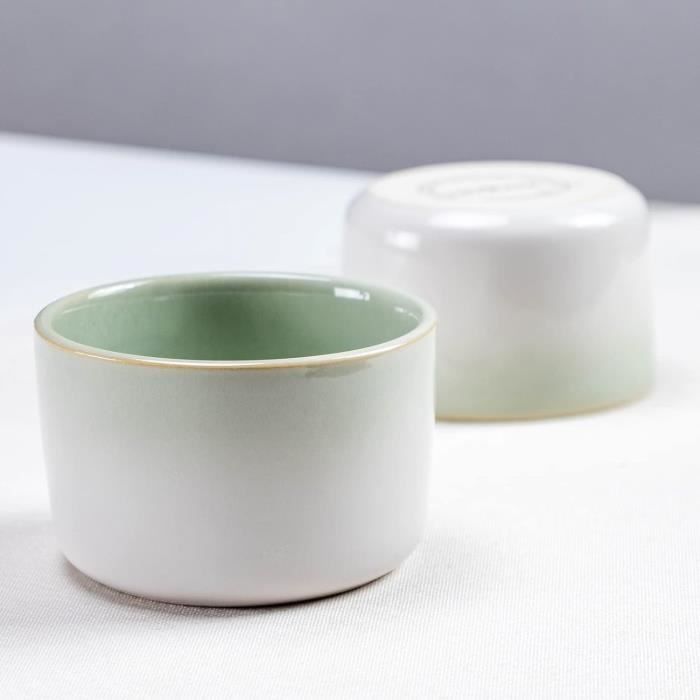Lot de 6 pots en porcelaine blanche - 20 cl - Maison Lot de 6 pots en porcelaine blanche - 20 cl - Maison