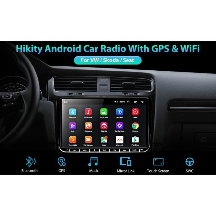Hikity Android Autoradio pour Golf 5 6 VW Passat Polo Skoda Poste