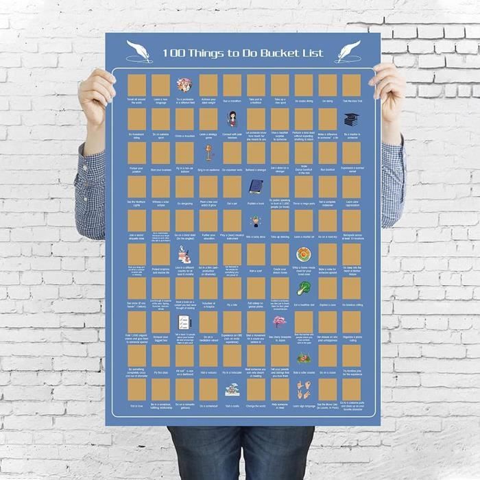 Top 250 Movie Bucket List Scratch Map Poster XXL à gratter