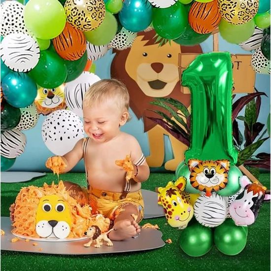 Acheter 60 pièces Jungle ballon guirlande arc Kit or vert ballons arche  pour sauvage une fête d'anniversaire Safari thème Tropical bébé douche  approvisionnement