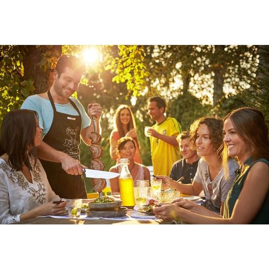 Brochette Large Tramontina Pour Churrasco - Acier Inoxydable Et Bois 65cm - Barbecue Brésilien