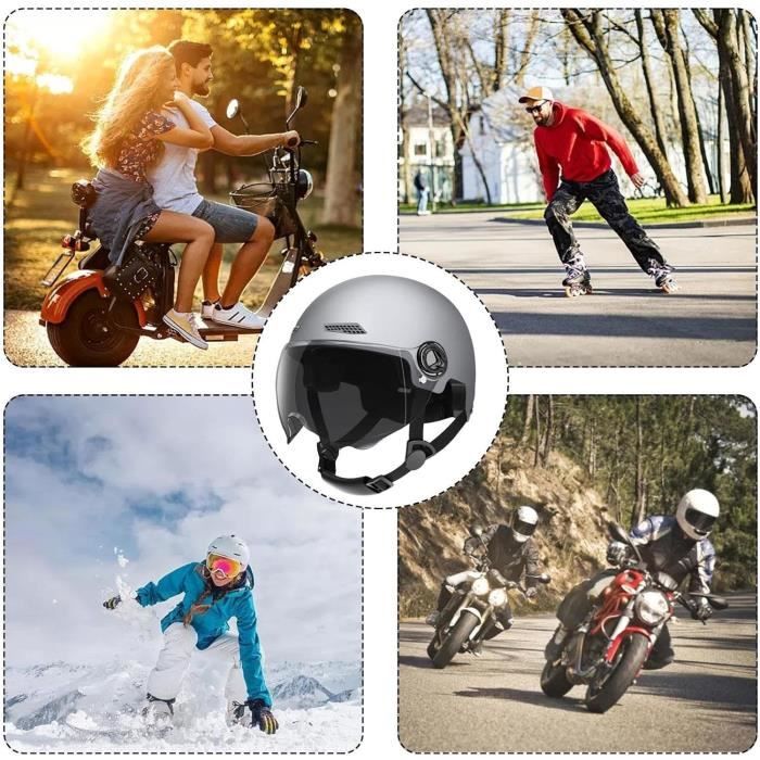 Evember Casque Jets, Casque Moto Pour Adultes, Casques De