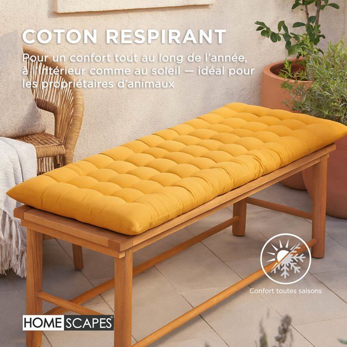 Coussin De Banc De Jardin Extérieur 100 X 45 X 5 Cm – Gris Foncé – Confort & Résistance Météo