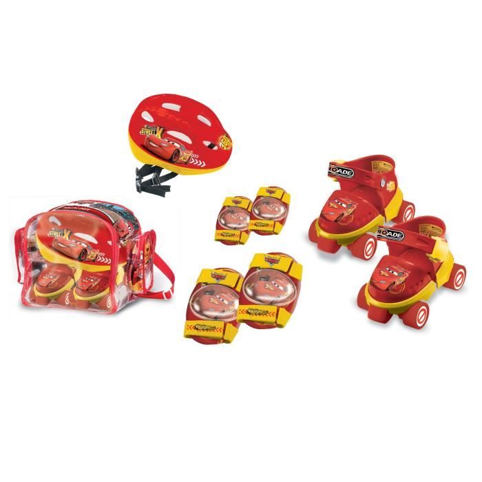 Set patins à roulettes + coudières + genouillères - Cars - La