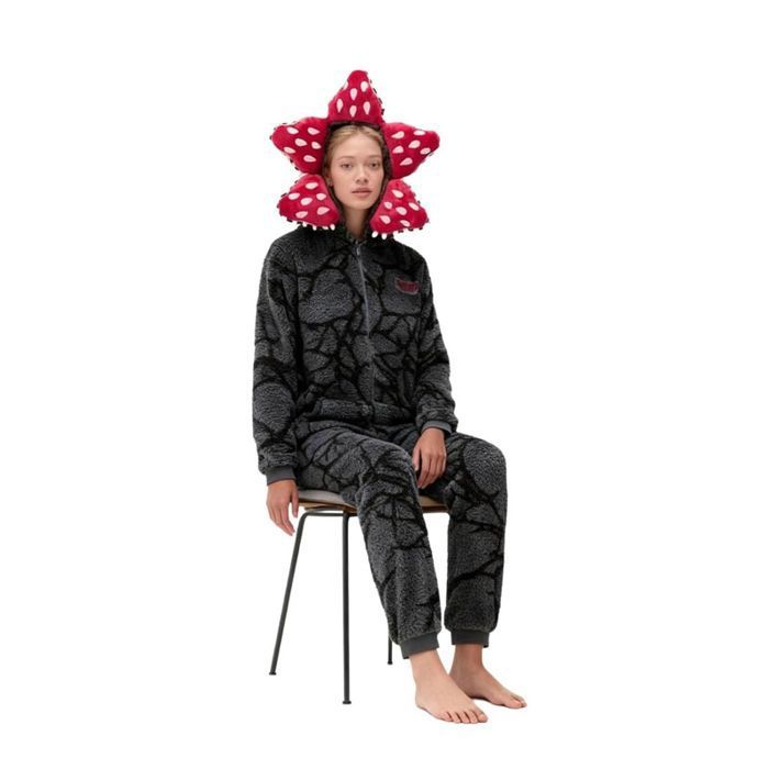 Pyjama Unisexe Polaire à Capuche D-Demogorgons – Manches Longues, Design 3D – Pour Adultes Et Enfants, Confort Chaud Hiver