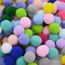 Gazechimp Set De 100 Pcs Pompons Couleurs Vibrantes Pompons De Petits M/étiers Moelleux blanc