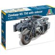Maquette Moto Zundapp Ks 750 With Sidecar - ITALERI-0