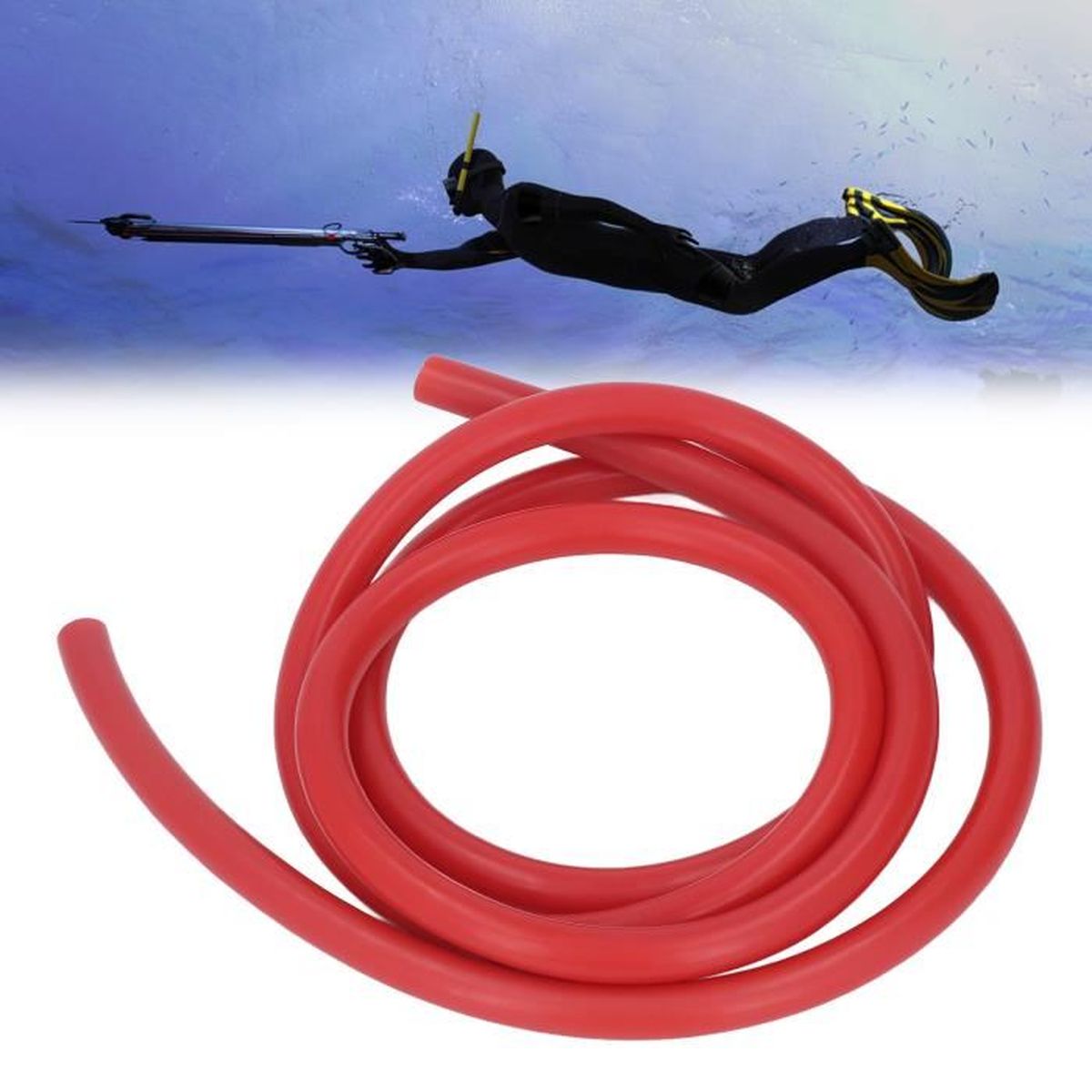 Tube élastique Latex Naturel 1745 – 5 Mètres, Orange, Pour Fronde/catapulte, Neuf