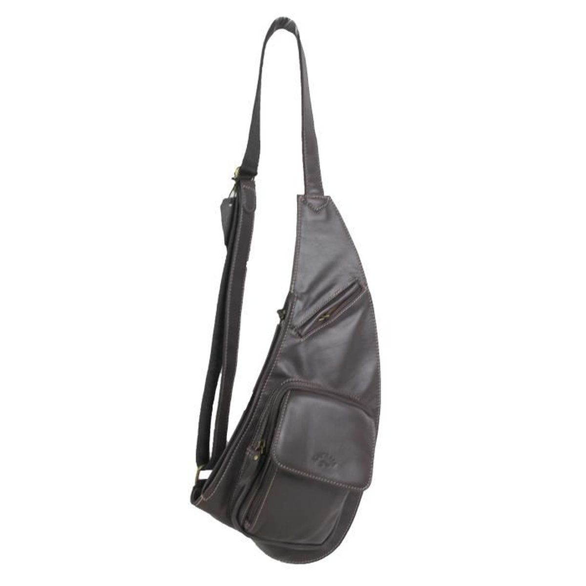 KATANA Sac bandouli?�re holster homme en cuir taille moy r?�f 81214 choco (3 coul.disp) Choco 