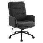 IWMH Chaise de Bureau avec Accoudoirs et roulettes, Fauteuil Pivotant Hauteur Réglable, Chaise Coiffeuse Confortable - Gris
