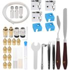 SODIAL Kit de Buses D'Imprimante 3D 41 PièCes pour Ender 3 V2 CR10 Ender 5 Pro, Bloc Chauffant de Buse en Acier Trempé MK8