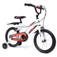 Vélo garçons Huffy Pro Thunder 16" blanc pour enfants 5-7 ans + roues d'entraînement