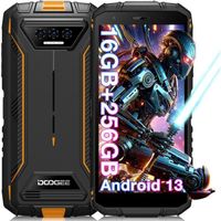 Telephone portable DOOGEE S41MAX 5.5 pouces 6300mAh Robuste Smartphone 16+256Go Android 13-NFC-déblocage du visage-13+8MP - Orange