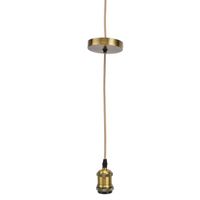 Fdit Douille De Lampe Douille E27 avec cordon Lampe à suspension vintage Douille pour chambre à coucher Prise UE 100‑240 V (Or