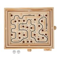 jouet de plateau de labyrinthe La bille d'acier de conseil de labyrinthe en bois pour personnes âgées équilibre le jeu-YUN