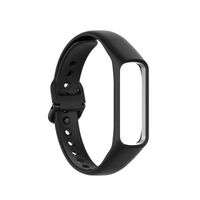 Bracelet de montre intelligent en silicone de remplacement pour Samsung Galaxy Fit E R375 - Noir
