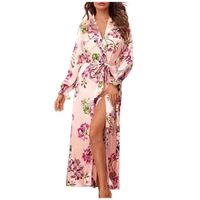 Robe de Chambre Nouveau pyjama en soie satinée femmes Lingerie Robes sous-vêtements vêtements de nuit Sexy