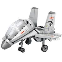 Modèle de construction d'avion de combat, jouet de construction en briques pour le développement intellectuel.