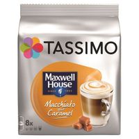 LOT DE 6 - TASSIMO Maxwell House - 8 Dosettes de macchiato au caramel 168 g