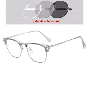 LUNETTES DE NATATION Lunettes carrées anti-rayons bleus pour hommes et femmes,lunettes de myopie photochromiques- Photochromic Gray C5-Myopia-0.5