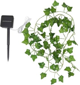 GUIRLANDE D'EXTÉRIEUR Guirlande lumineuse solaire à LED - Feuilles de lierre artificielles - Guirlande de vignes - 8 modes - Étanche - Pour jardin[m5677]