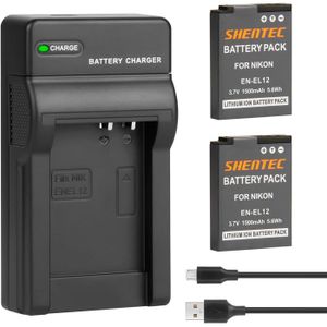 2 batteries pour Nikon CoolPix 3700 4200 5200 5900 7900 P3 P4 P500