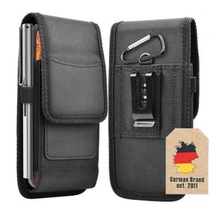 NHPY Étui Ceinture Téléphone Portable Cuir Véritable - Clip Horizontal Pour IPhone Galaxy S22 S21 Note 20