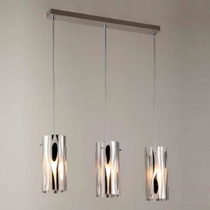 LUSTRE ET SUSPENSION Suspension triple design tube verre (E14) - Ophyse - Gris