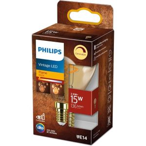 AMPOULE - LED Philips Ampoule Led Sphérique E14 15W Blanc Chaud 