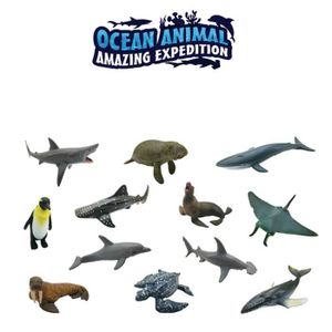Jeux De Societe 12 Pcs En Plastique Simulation Animaux Marins Monde Puzzle Apprentissage Jouet Chiffres Modèle Jqx90717103byou