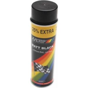 PEINTURE AUTO Bombe de peinture Motip Noir mat 500ml M04006 auto
