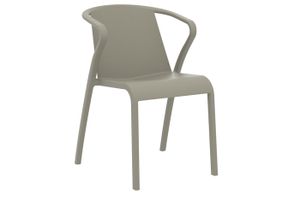 FAUTEUIL JARDIN  Fauteuil de jardin empilable FADO en polypropylène renforcé avec fibre de verre - TAUPE