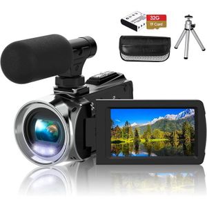 Dvc Caméra Vidéo  4k Vlogging Caméra UHD 56MP Avec Vision Nocturne  WiFi Caméra Zoom 18X Avec Micro, Caméscope Caméra Vidéo 2.4G Télécommande  Et Carte SD 32G - Prix pas cher