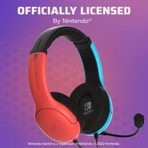 CASQUE AVEC MICROPHONE Casque Gaming PDP LVL40 Stereo pour Nintendo Switc
