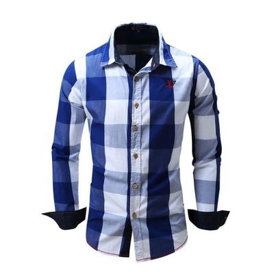 Chemise Homme Carreaux En Coton La Mode Chemise Homme Manche