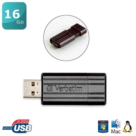 Verbatim Store'n'go PinStripe 16Go USB2.0