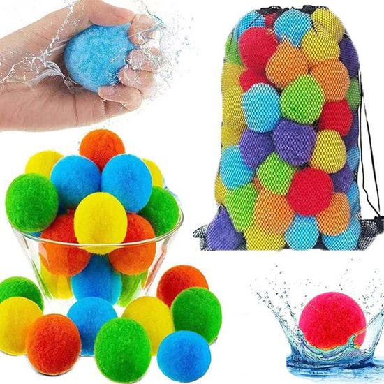 Lot De 6 Balles à Eau Souples Réutilisables – Rouge, Bleu, Vert – 6 Cm – Jeu D'eau Pour Enfants