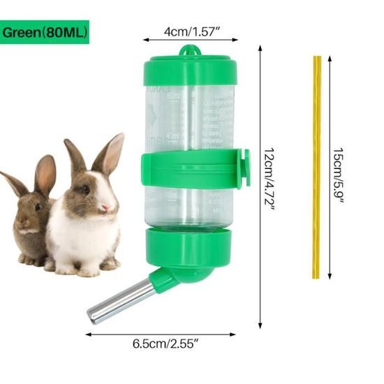 Bouteille D'eau Alimentaire Pour Hamster,Distributeur D'eau Pour Petits Animaux 3 En 1