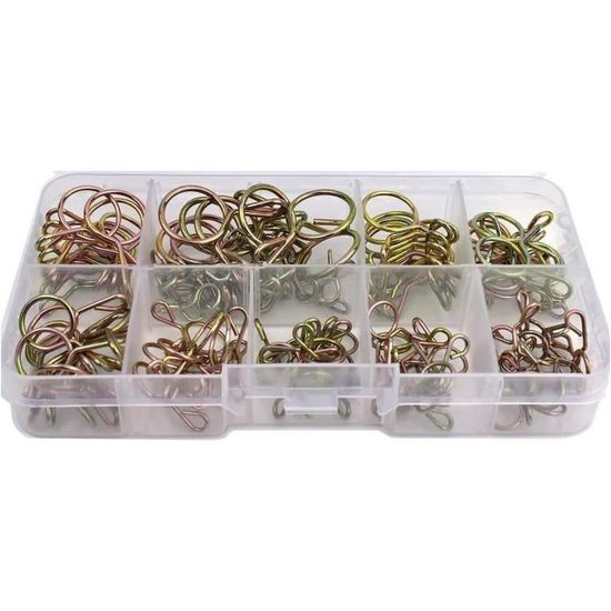 155 Pièces Clip à Ressort Tuyau Collier, Colliers De Serrage Avec D