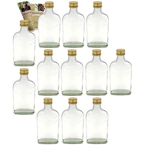bouteilles en verre vides bouteilles de liqueur gouveo 12 bouteilles vides 200 ml avec bouchon 