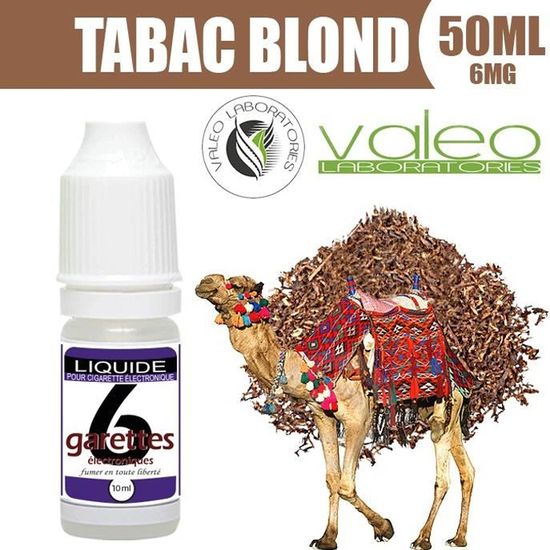 E LIQUIDE 50ML – TABAC BLOND 6mg DE NICOTINE - 6GARETTES
