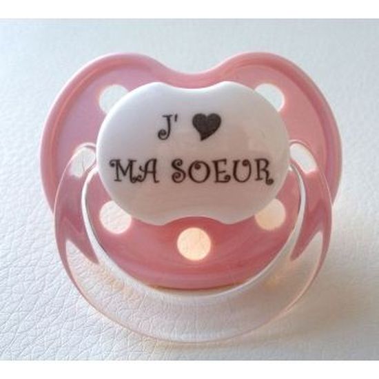 Sucette Bebe Personnalisee J Aime Ma Soeur Cdiscount Puericulture Eveil Bebe
