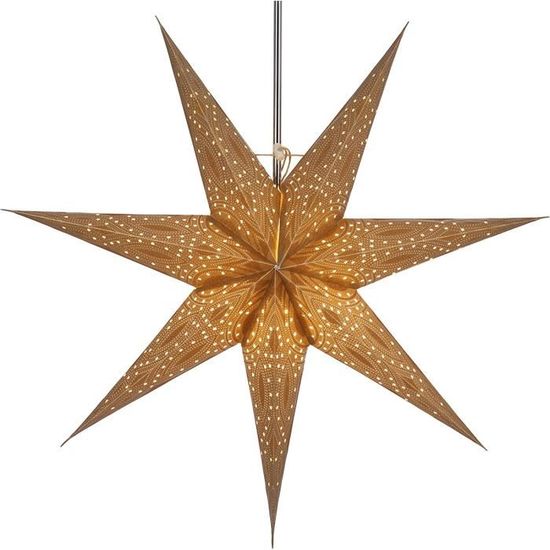 Logbuch-Verlag Grande étoile de Noël en papier kraft marron - Décoration de Noël - Fenêtre - 45 cm Logbuch-Verlag Grande étoile de Noël en papier kraft marron - Décoration de Noël - Fenêtre - 45 cm