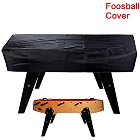 Housse de table de baby-foot rectangulaire Oxford résistante et imperméable, Pas de zéro, Noir , 160*100*65cm 
