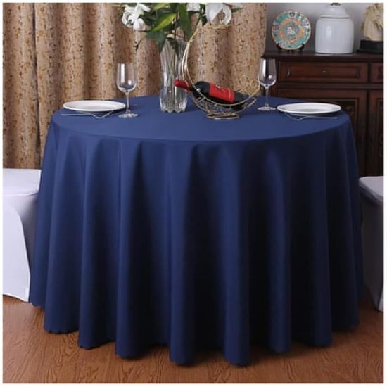 Nappe Ronde Blanche Pour Banquet - Diamètre 240 Cm En Polyester 600D - Pour Hôtel, Maison, événements