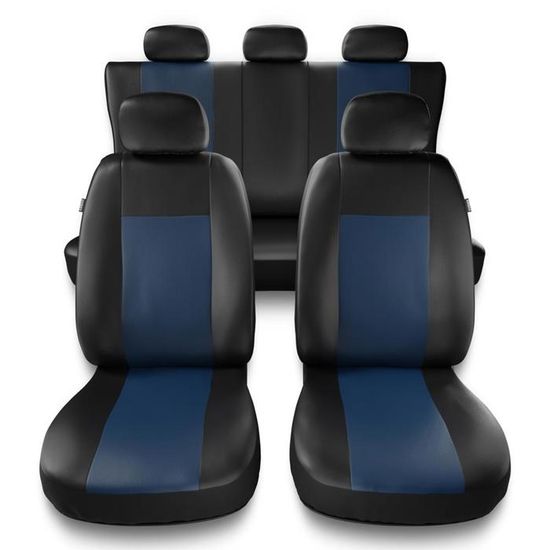 Housses De Sièges Avant Universelles Pour Renault Kangoo I, II, III - Faux Cuir Noir, Marque Mossa, Neuves